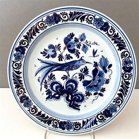 Delft Blue Wall Plate Collection Retro Cottage Blue White Hand