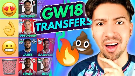 Fpl Gw Best Transfers Transfer Tier List For Gameweek Fantasy