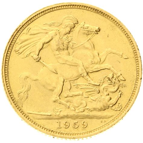 United Kingdom 1 Sovereign 1959 Elizabeth Ii