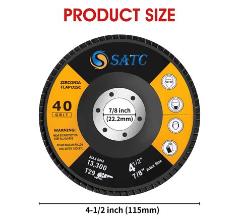 Snapklik S Satc Flap Discs Inch Grit Zirconia Grinding