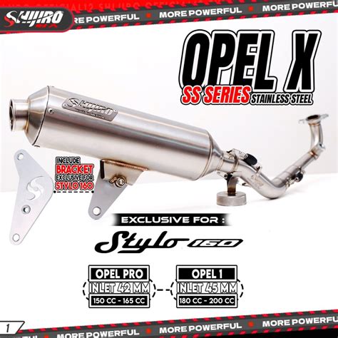 Jual Knalpot Shijiro Standar Racing Opel X Stainless Honda Stylo