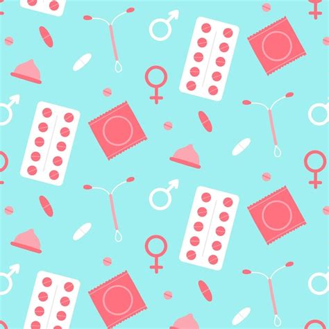 Premium Vector Seamless Pattern With Contraceptives Vector