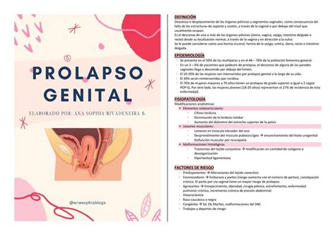 Prolapso Uterino Clasificaci N Diagnostico Y Tratamiento Ana