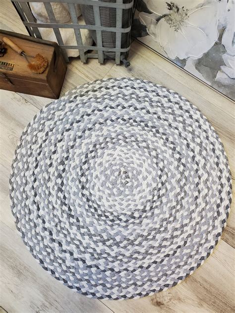 34 Multi Gray Braided Rug - Etsy