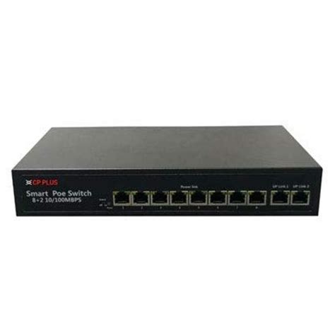 Cp Plus Port Poe Switch With Giga Uplink Lan Capable Black At