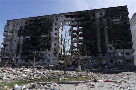 This is what one town in Ukraine looks like after Russian troops ...