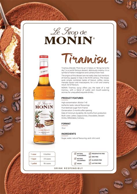 Monin Syrup Tiramisu 70cl