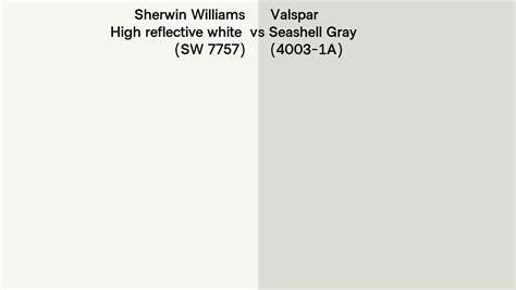 Sherwin Williams High Reflective White Sw 7757 Vs Valspar Seashell