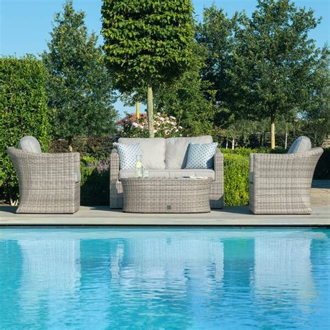 Rosalind Wheeler 2 Sitzer Lounge Set Aajiv Aus Polyrattan Mit Polster