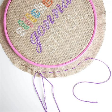 How To Frame Cross Stitch In An Embroidery Hoop Artofit