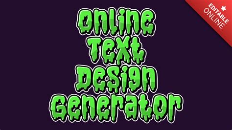 Online Text Design Generator Halloween Inspired Slime Text Effect