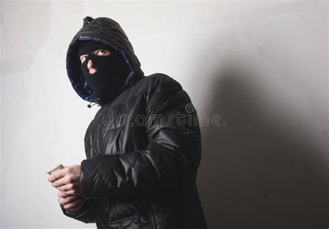 Robber Sneaking Away With Money Stock Image Image Of Cash Financial