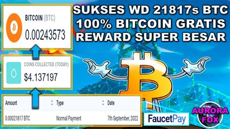 Sukses Wd 21817s Bitcoin Btc 100 Gratisan And Reward Per Claim Juga