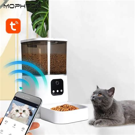 Mophton Large Capacity Automatic Dog Food Dispenser Video - Temu