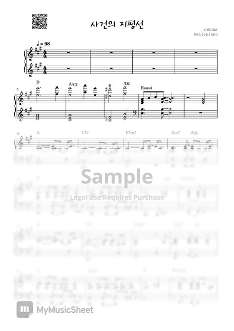 Younha Event Horizon Band Piano Ver Sheets By Hellopiano