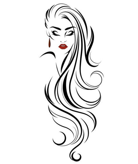 Girl With Long Black Hair Illustrations Royalty Free Vector Graphics