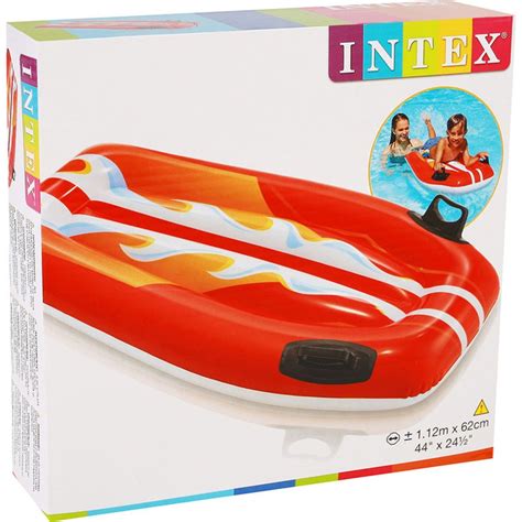 Intex 58165 Nafukovací matrac s úchytmi 112 x 62 cm červená | 4KIDS.sk