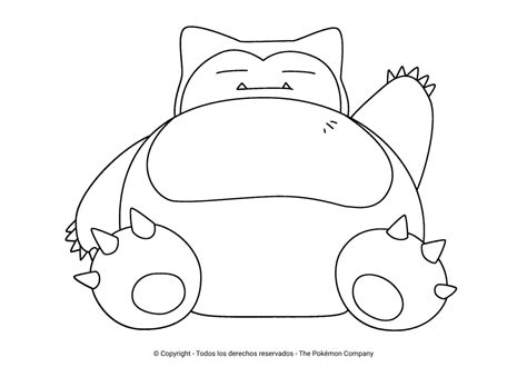 Los Mejores Dibujos De Snorlax Para Colorear