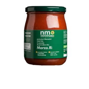 Pomodori Marzarini interi bio in passata di pomodoro Marza Rì 520g