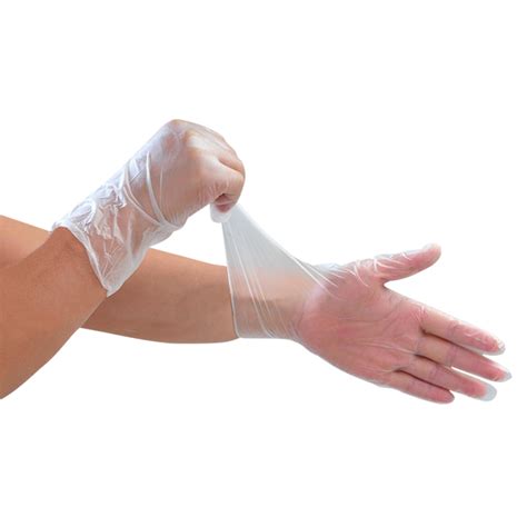 White Blue Clear Powder Free Vinyl Disposable Cleaning Gloves