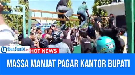 Aksi Unjuk Rasa Di Majene Berujung Ricuh Massa Naik Pagar Youtube