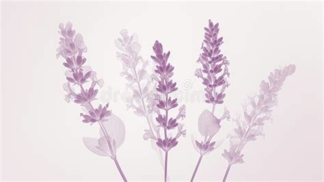 Aesthetic Botanical X-ray of Lavender. Harmonious Forms. Minimalism ...