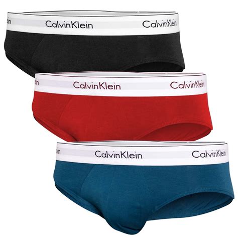 Calvin Klein Majtki M Skie Slipy Hip Brief P Black Red Blue Nb A