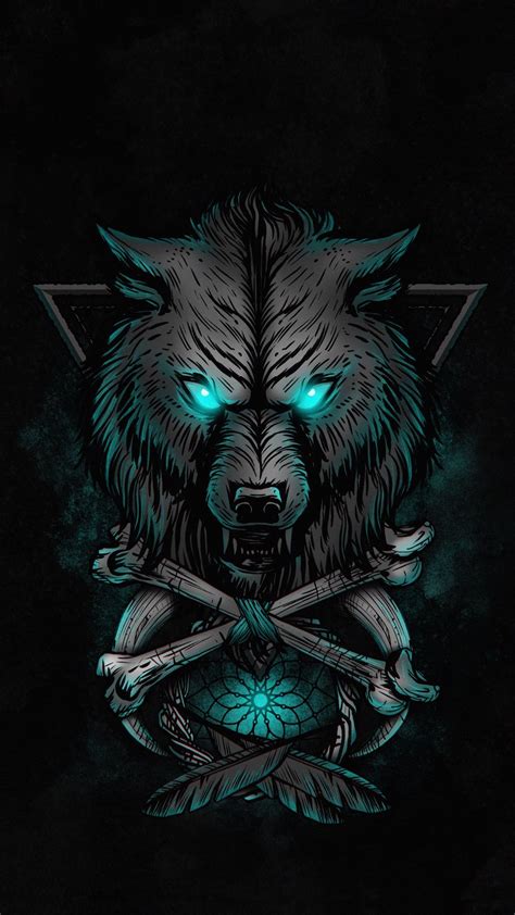 Fenrir Viking Wolf Valknut Poster By Anziehend Displate Artofit