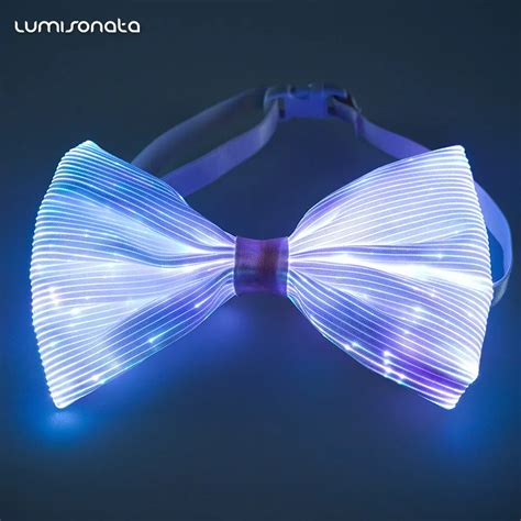 Fantastic Fiber Optic Glow In The Dark Led Party Bow Tie Buy Led Bow