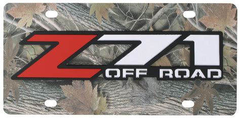 Z Off Road License Plate Red And Chrome Logo Stainless Steel With