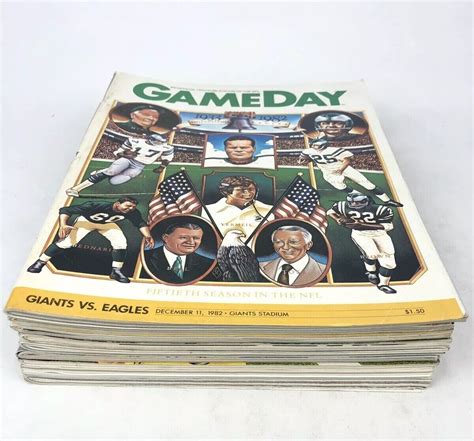 Vintage Nfl Gameday Programs Giants Vs Eagles Lot Of