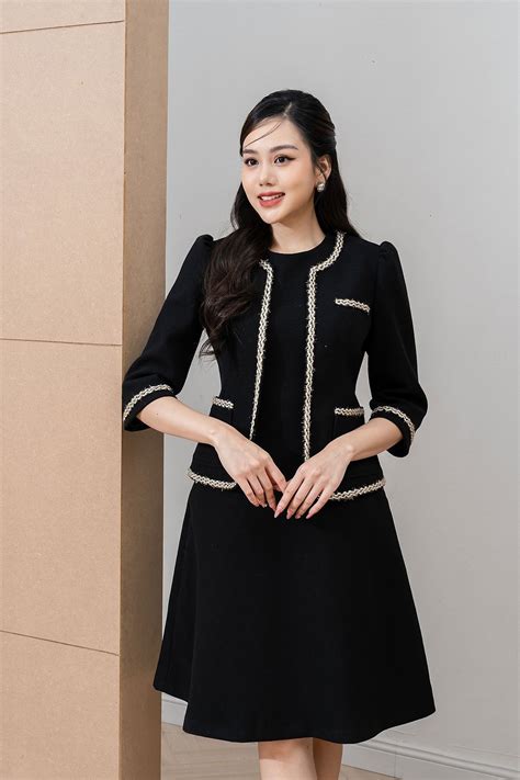 Top 10 Set Áo Khoác Dạ Tweed Nữ Hot Nhất Mùa Đi Cưới