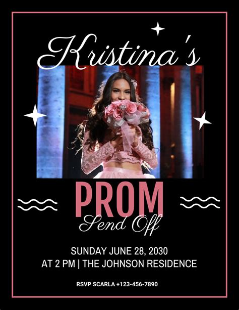 Simple Prom Send Off Flyer Template Venngage