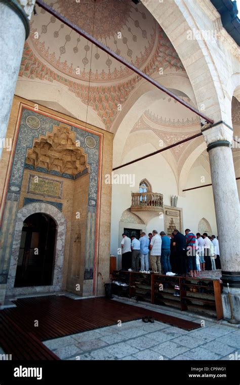 Prayer At Gazi Husrev Bey Mosque Sarajevo Bosnia Herzegovina