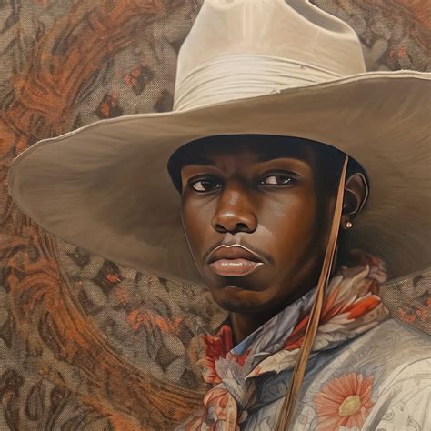 Titus The Gay Black Cowboy Art Print Handsome Afroamerican Homosexual Dandy Queerart Etsy