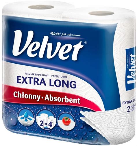 Velvet ręcznik papierowy Extra Long 2 rolki 5901478998828 Cena