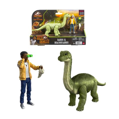 Jurassic World Paquete Personaje Y Dinosaurio Darius Brachiosaurus