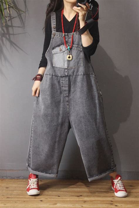 Свободный простой комбинезон большого размера, женские брюки, весна ...