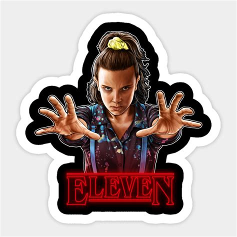 Eleven Stranger Things Eleven Sticker Teepublic