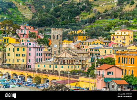 Xcaerial View Of Monterosso Al Mare Village Which Is Part Of The Famous