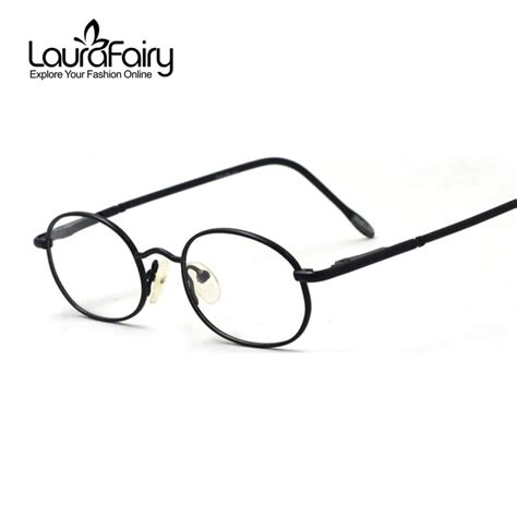 Laurafairy Retro Style Oval Eyeglasses Frames Stainless Steel