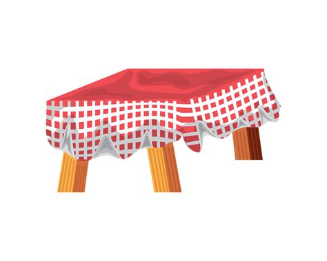 Mesa De Picnic Con Mantel Vector En Vecteezy