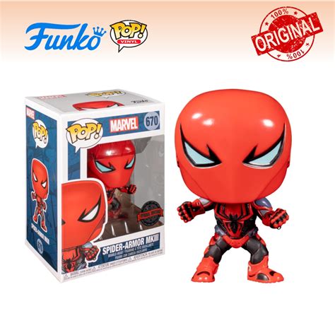 Funko Pop Marvel Marvel Spider Armor Mkii Exclusive Shopee Malaysia