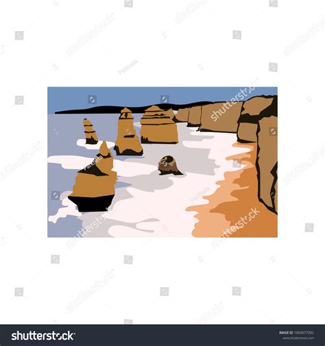Twelve Apostles Australia Stock Vector (Royalty Free) 1069077092 ... 