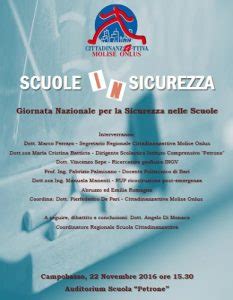 Campobasso Il 22 Novembre Convegno Sulla Sicurezza Nelle Scuole