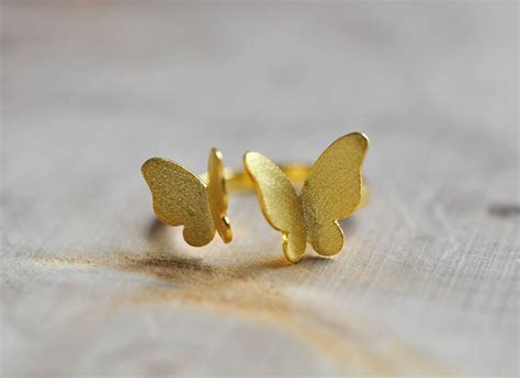 Gold Butterfly Ring Butterfly Jewelry Butterfly Ring Etsy