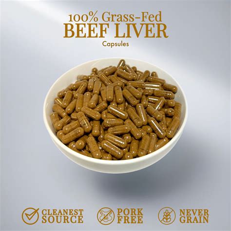 100 Grass Fed Beef Liver Capsules All Natural Beef Liver Supplement