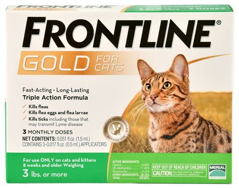 Frontline Gold for Cats, 3 pack - Jeffers