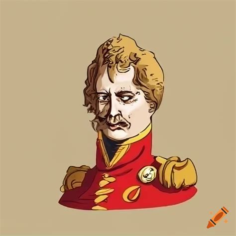 Cartoon Drawing Of Napoleon Bonaparte On Craiyon