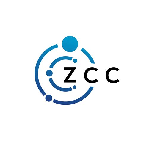 Zcc Lettera Tecnologia Logo Design Su Sfondo Bianco Zcc Creative